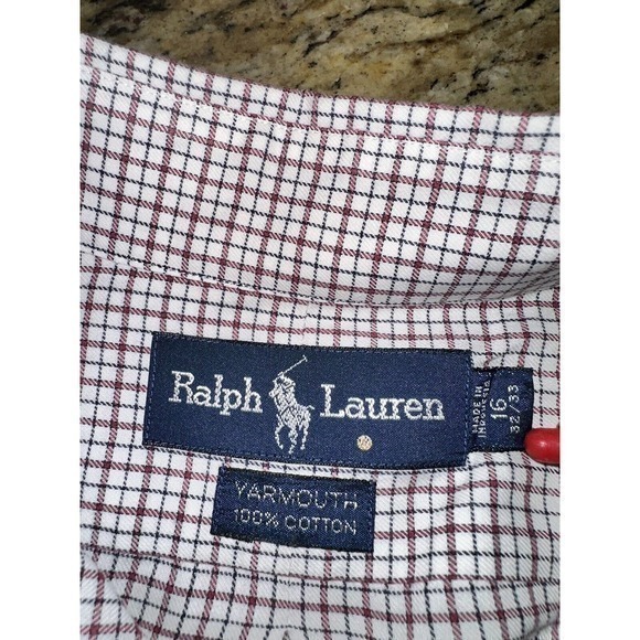 Ralph Lauren Mens Button Up Yaryouth size 16 32/33‎ - Picture 5 of 6